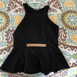Black peplum top